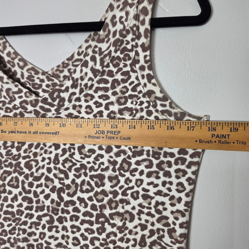 Soma Maxi Dress Leopard Animal Print Soft Cotton Lounge Wear Medium - Picture 7 of 9